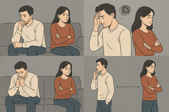 نقش اضطراب در فاصله عاطفی زوجین